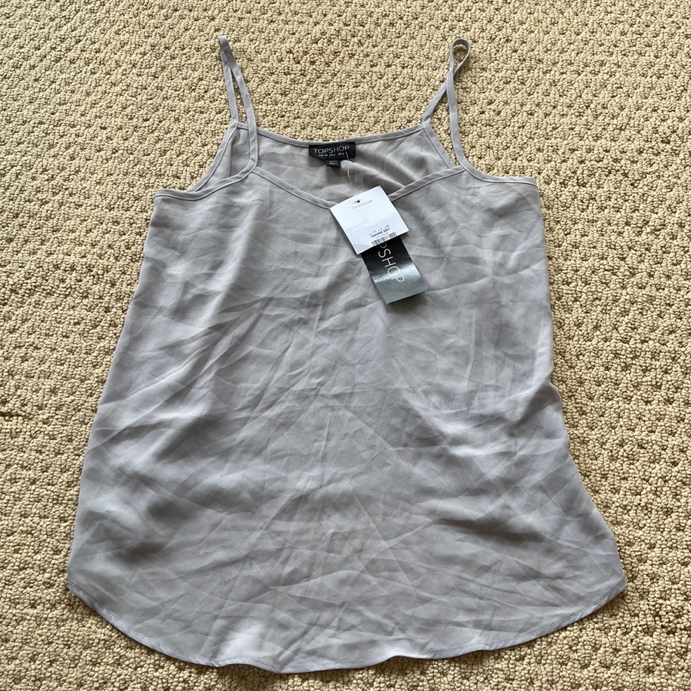 Topshop NWT gray top